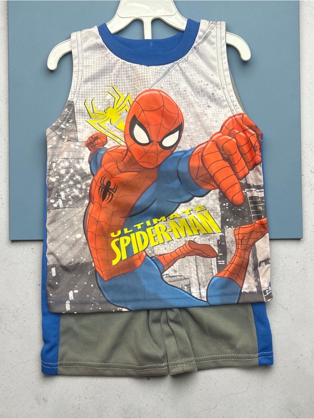 Spider-Man Boys' Blue and Red Tank Top Set